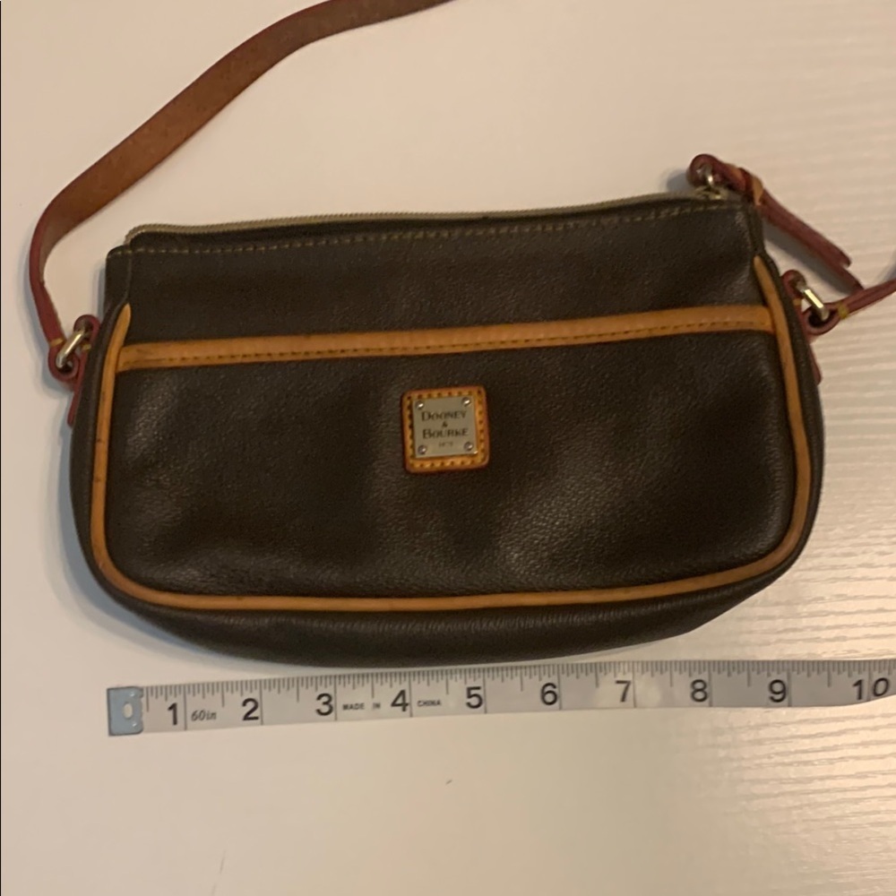 Dooney & Bourke Brownand Tan Leather Shoulder Bag - Picture 8 of 13